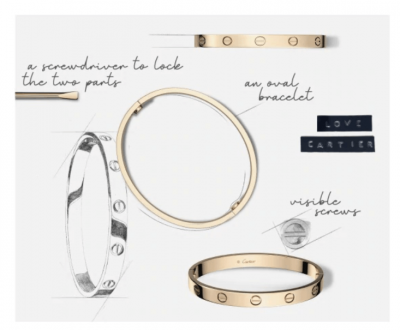 Cartier milling jewelry style